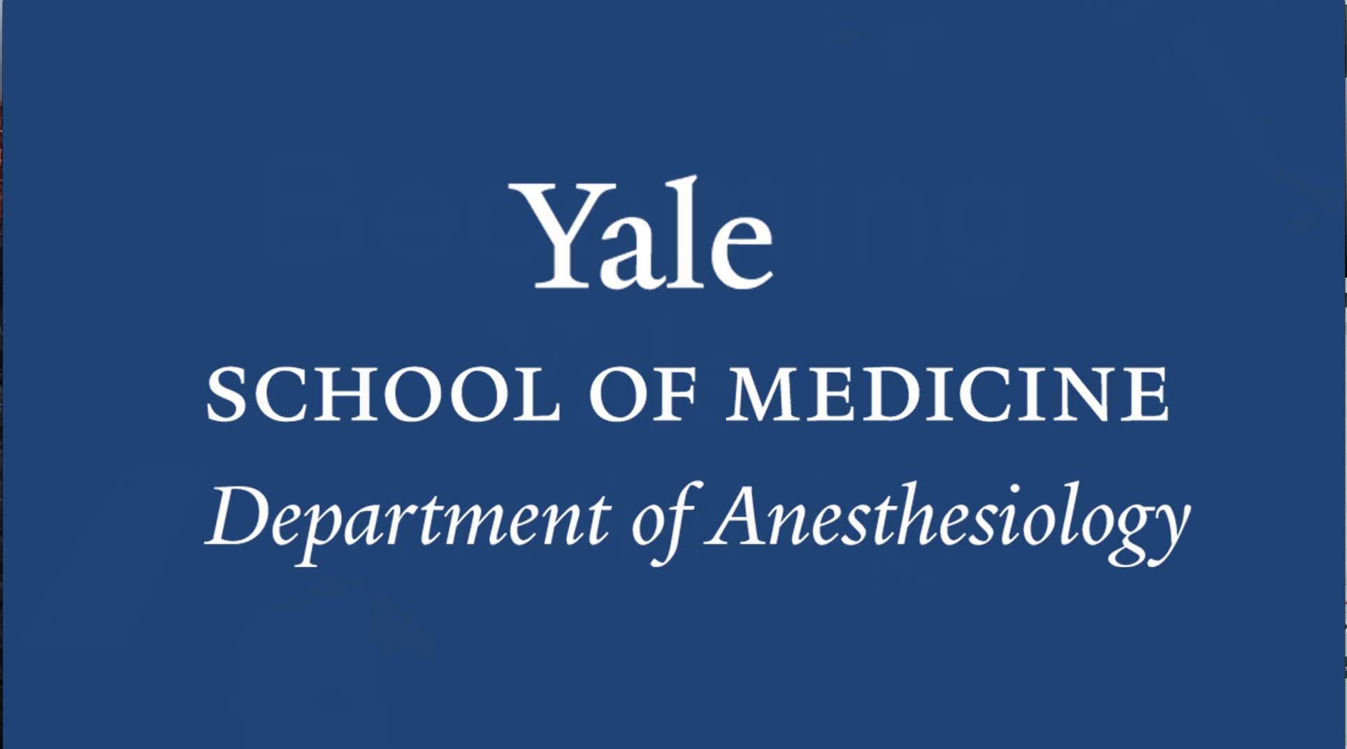 Yale Anesthesiology